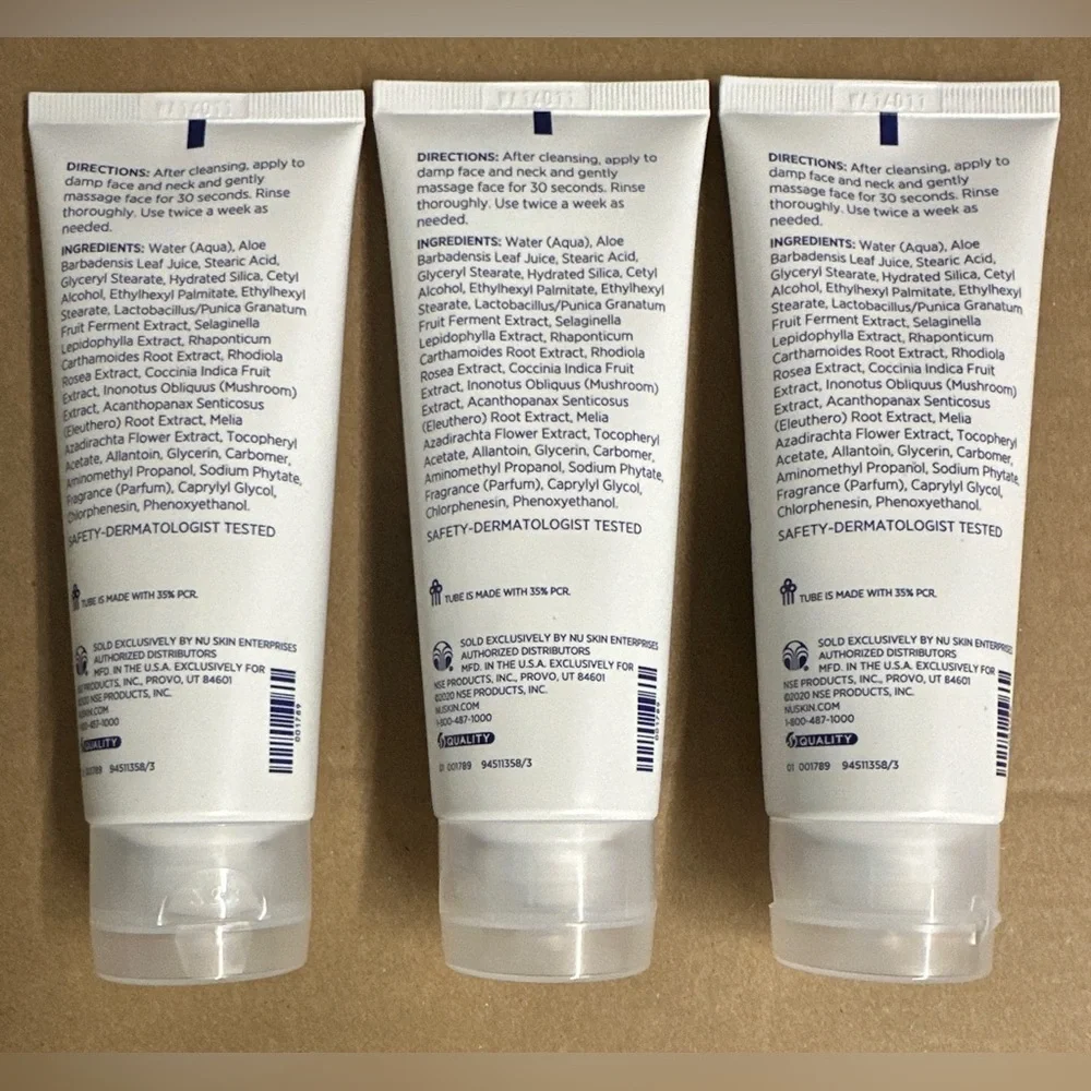 3 PACKS Of Nu Skin Nuskin Nutricentials Brighter Day Exfoliant Scrub 3.4oz 100ml